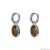 Серьги Fiore Luna, TIGER EYE, LE1203 BR/S, серебристые